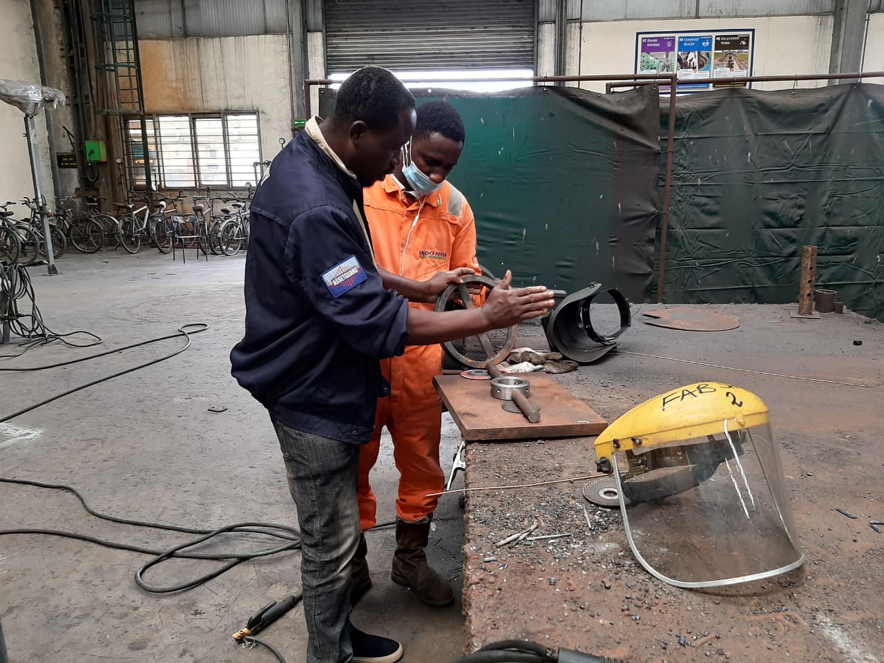 Installation work on site